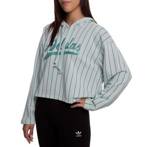 Adidas Women's Mint Striped Hoodie